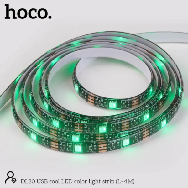 Ταινία LED Hoco DL30 Plus USB RGB με Τηλεχειριμό 4m - Image 3