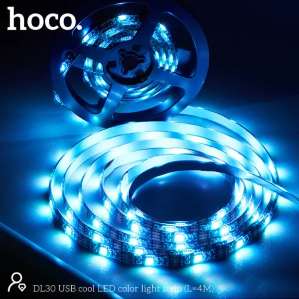 Ταινία LED Hoco DL30 Plus USB RGB με Τηλεχειριμό 4m - Image 4