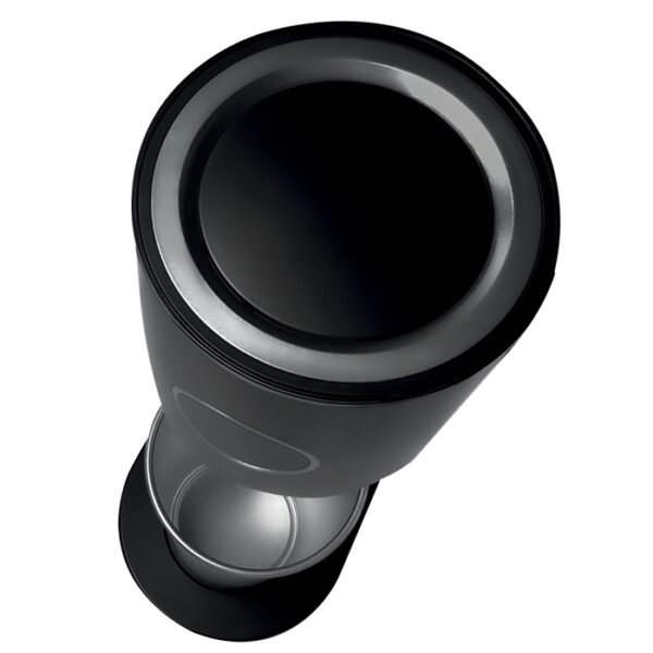 LIFE ROI MAT Flat Black Series Φραπεδιέρα με inox ποτήρι και πλήκτρο push, 100W, σε μαύρο ματ χρώμα. - Image 3