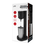 LIFE ROI MAT Flat Black Series Φραπεδιέρα με inox ποτήρι και πλήκτρο push, 100W, σε μαύρο ματ χρώμα. - Image 6