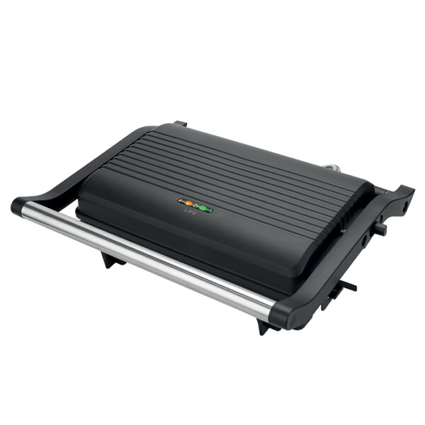 LIFE PANINI Flat Black Series Τοστιέρα με αντικολλητικές grill πλάκες, 1000W - Image 2