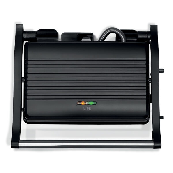 LIFE PANINI Flat Black Series Τοστιέρα με αντικολλητικές grill πλάκες, 1000W - Image 3