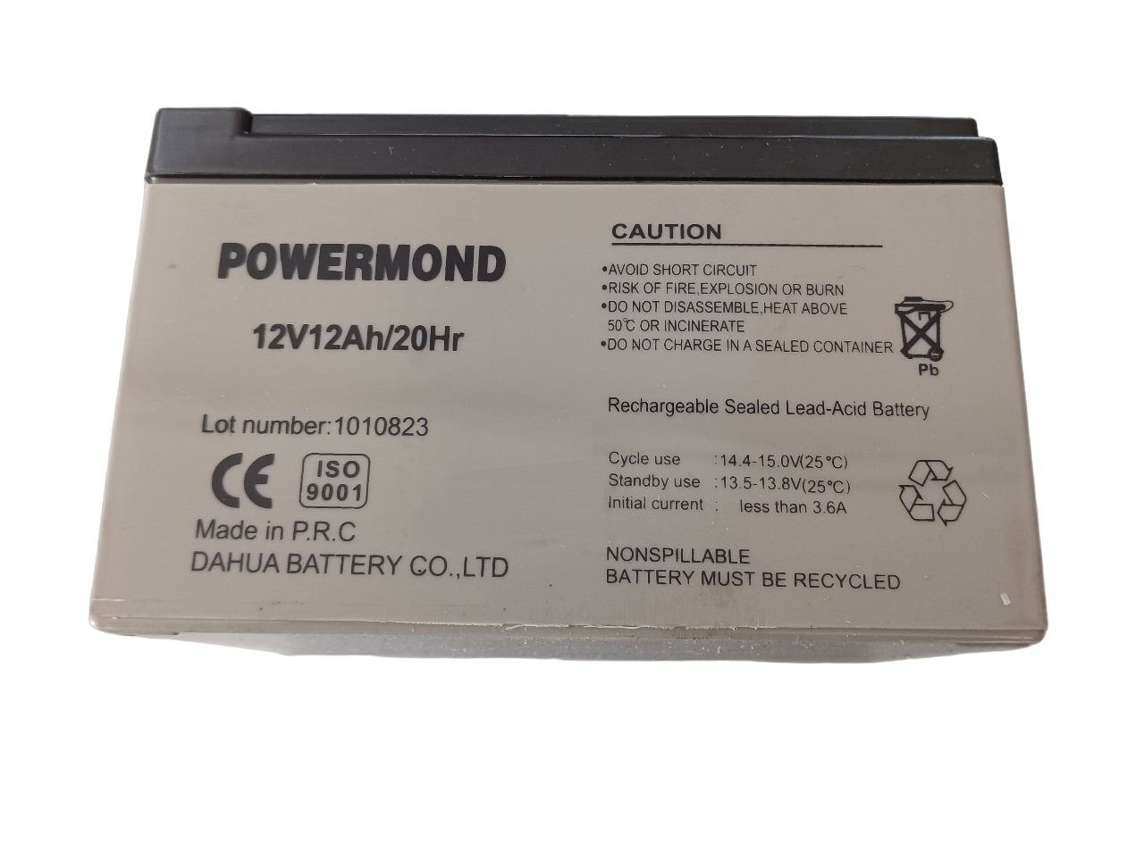 C UPS Μπαταρία 12V/ 12.0AH Φαρδύς πόλος POWERMOND Επαναφορτιζόμενη μολύβδου - Image 1
