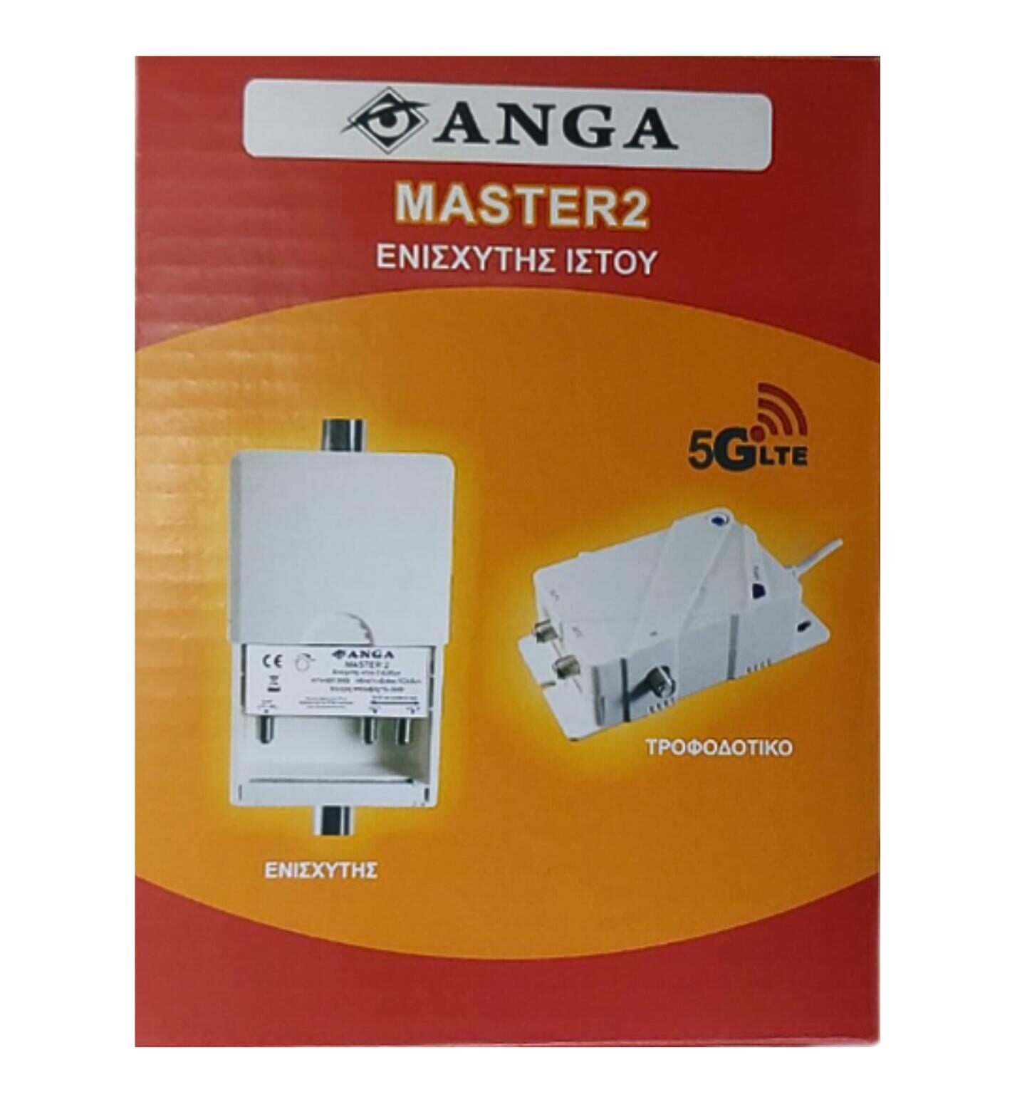 103-25-o1 Master 2 Ενισχυτής Ιστού ANGA Μίας εισόδου UHF 30dB/102dBμV & Δύο εξόδων 5G LTE - Image 1