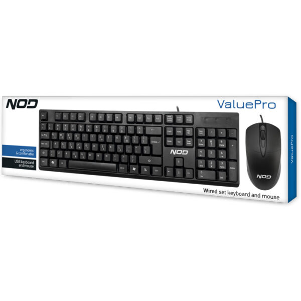 NOD ValuePro Σετ ενσύρματο πληκτρολόγιο και ποντίκι, με ελληνικό layout. - Image 3