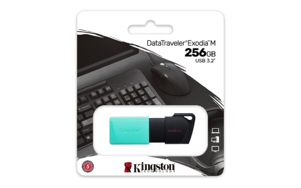 KINGSTON USB Stick DataTraveler Exodia M DTXM/256GB, USB 3.2, Cyan - Image 4