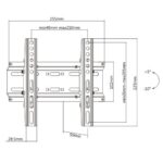 BRATECK Βάση TV KL25-22T 23″ έως 42″  35kg  MAX VESA 200x200 ΜΕ ΚΛΙΣΗ＋5°～-10° - Image 2
