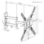 BRATECK Βάση TV LPA51-443  23″ έως 55″  30kg  MAX VESA 400x400 ΜΕ ΚΛΙΣΗ＋20°～-20° - Image 2
