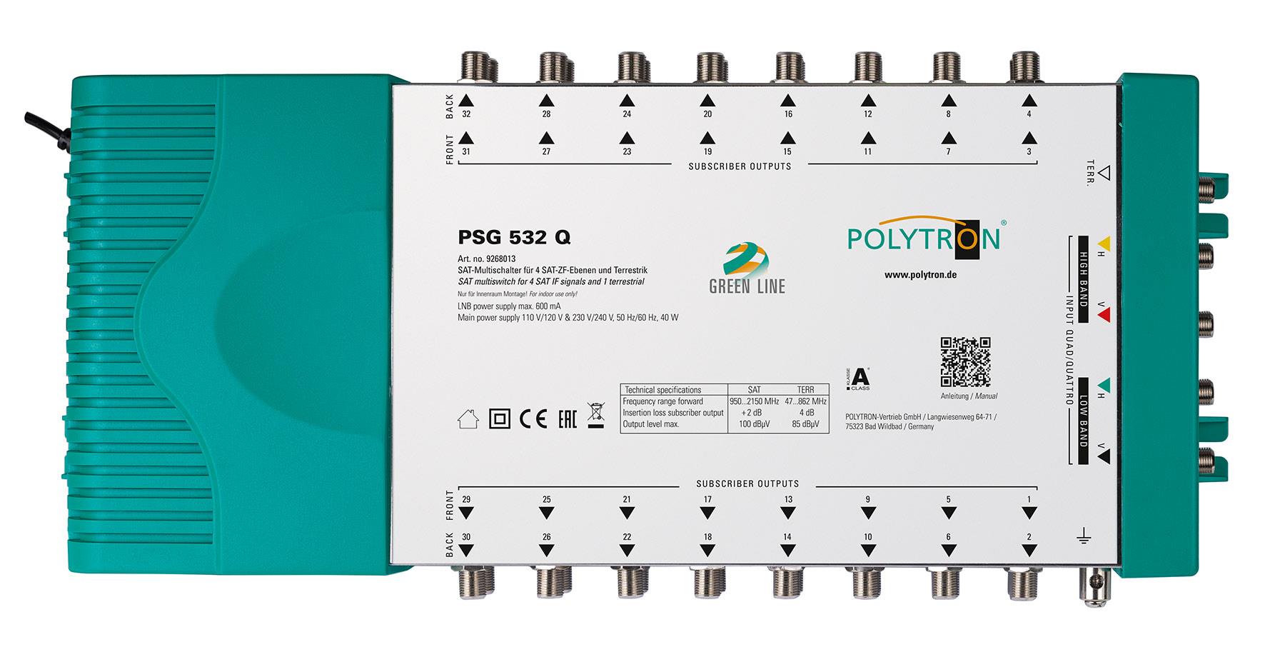 336-022-o1 PSG 532 Q Πολυδιακόπτης 5/32 (1Δορυφόροι+ Επίγεια-32Εξόδους) POLYTRON - Image 1