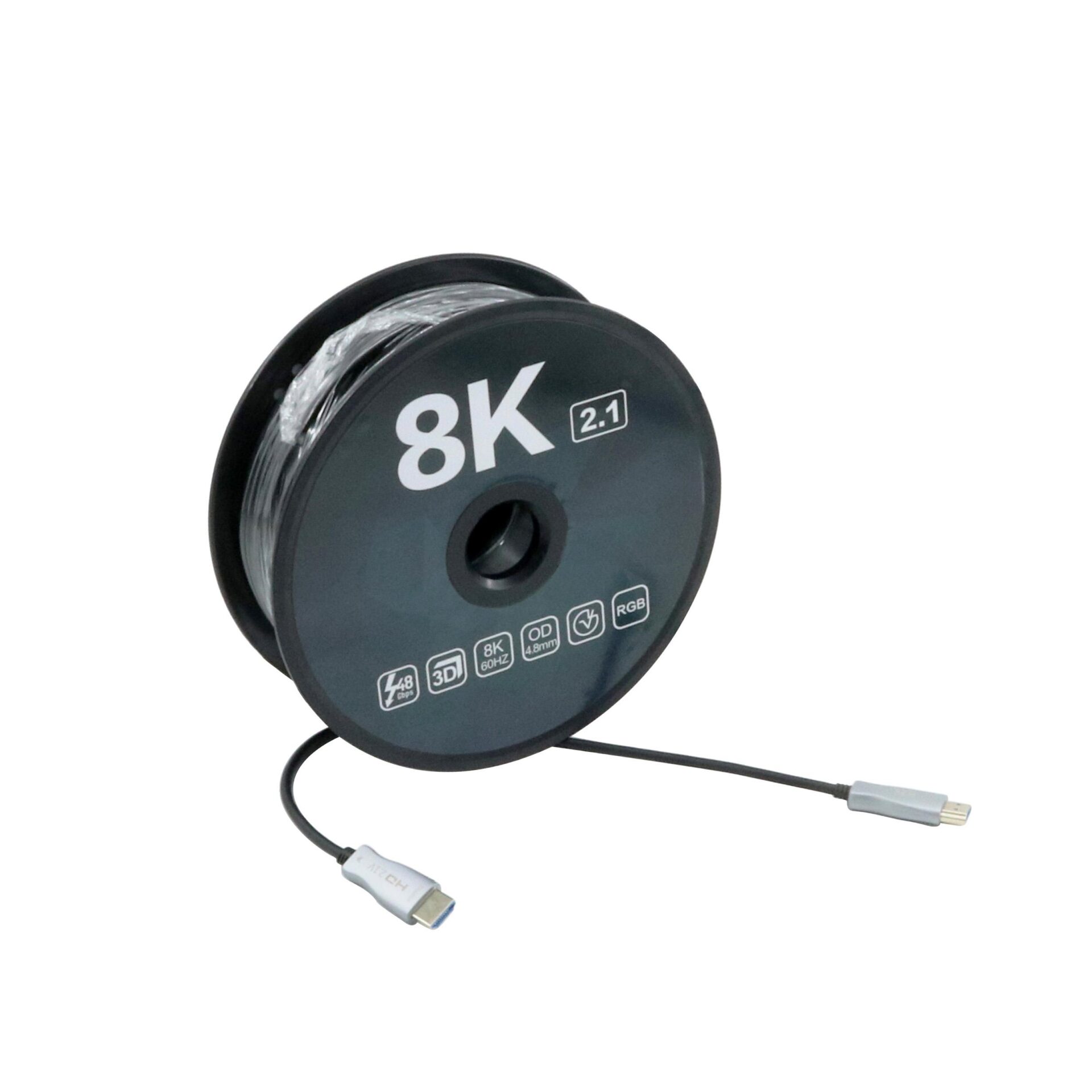 337-159-o1 ANGA OP-OF30-8K HDMI CABLE 30m 2.1 Ver. (8k/60Hz) Optical Hybrid Ultra High Speed (ΠΡΟΣΟΧΗ ΣΥΝΔΕΣΗΣ είσοδος – έξοδος) - Image 1