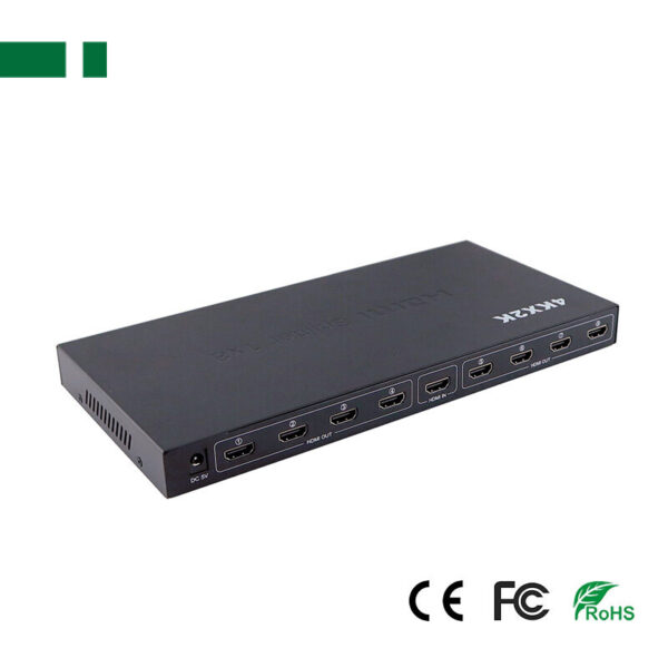ANGA PS1008-4K HDMI Splitter ,1 Εισόδου - 8 Εξόδων 3D, 1080p@60HZ,1,4A. - Image 2