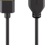 GooBay HDMI Flex Adapter Αρσ. HDMI (Τύπου Α) σε Θηλ. HDMI (τύπου Α) Μαύρο 0,1m Dust Protection Bag