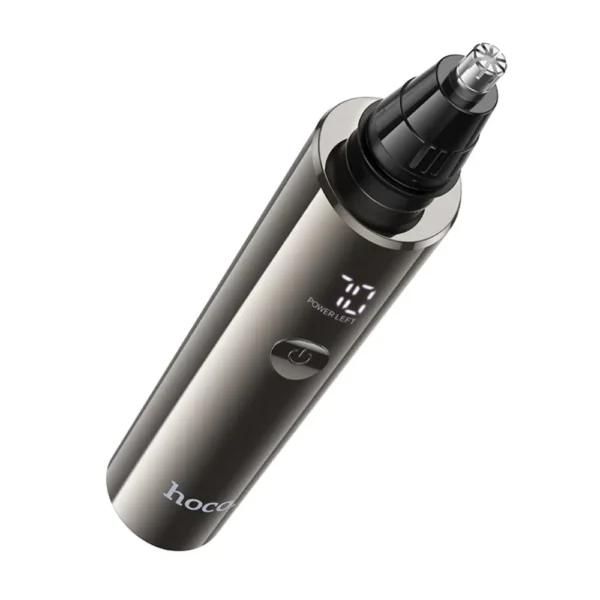 Επαναφορτιζόμενη Ξυριστική Μηχανή & Trimmer Hoco HP36 600mAh με 3 Κεφαλές και LED Ένδειξη Μπαταρίας και Φόρτισης Μεταλλικό Γκρι - Image 4