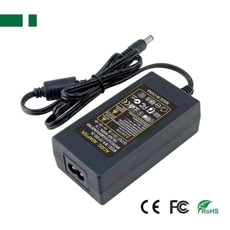 552-064-o1 ANGA CP1205-2A 12V/2A/24W Σταθεροποιημένο τροφοδοτικό, εμπεριέχεται διακλαδωτής καλωδίου 1/4 με βύσμα (5,5mm/2,5mm) + καλώδιο τροφοδοσίας AC - Image 1