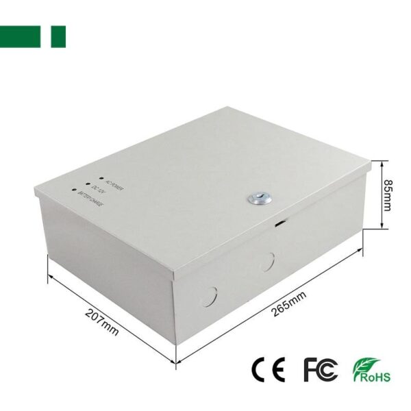 ΑNGA CP1209-15-9B 12V/15A/180W Σταθεροποιημένο τροφοδοτικό, 9 εξόδων, με δυνατότητα προσθήκης μπαταρίας – ΜΕΤΑΛΛΙΚΟ ΚΟΥΤΙ – ΡΥΘΜΙΖΟΜΕΝΗ ΕΞΟΔΟΣ - Image 2