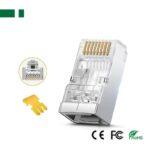 ANGA PS-JPM6 RJ45 8P8C Διάτρητο φυσάκι για FTP CAT6 καλώδιο, μεταλλικό επίχρυσο - Image 2