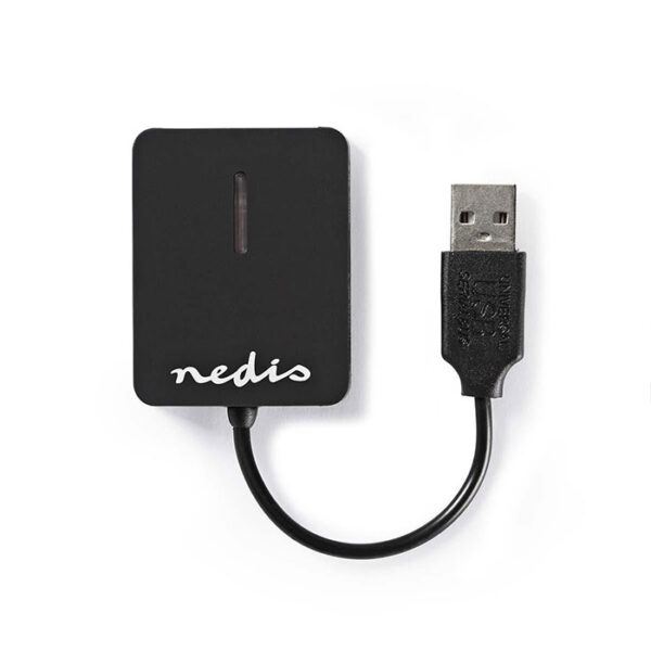 NEDIS CRDRU2300BK Card reader All-in-One USB 2.0, με ενσωματωμένο καλώδιο. - Image 2