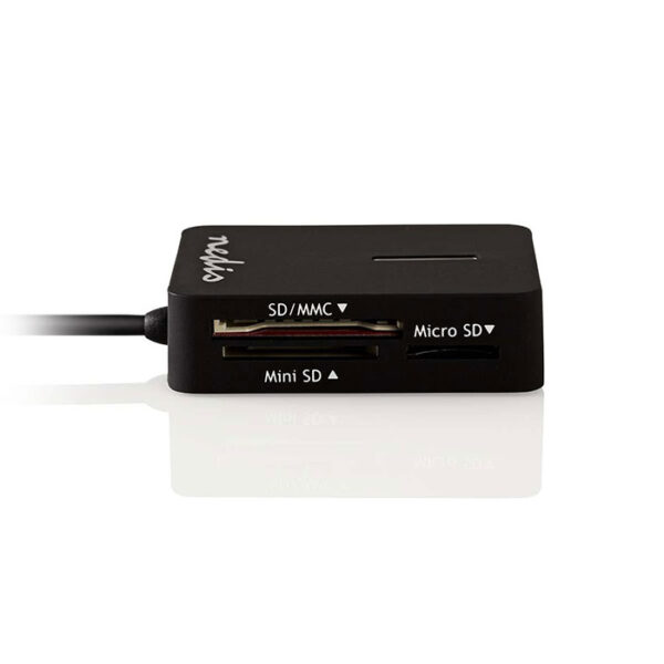 NEDIS CRDRU2300BK Card reader All-in-One USB 2.0, με ενσωματωμένο καλώδιο. - Image 4