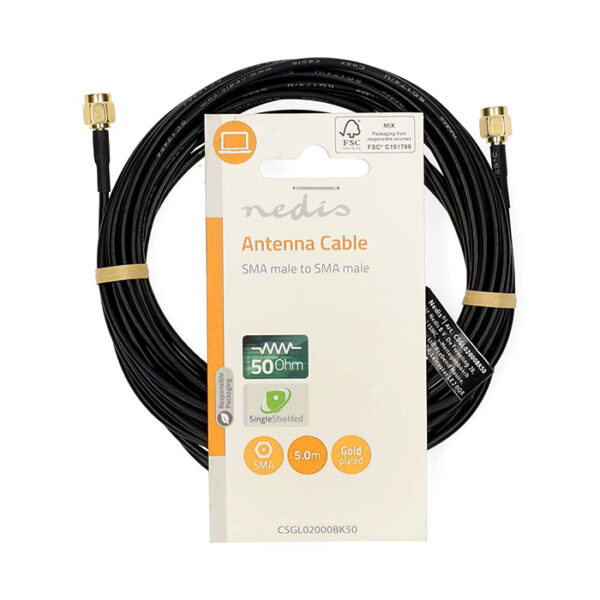 NEDIS CSGL02000BK20 Καλώδιο SMA αρσ. - SMA αρσ., 2.00m σε μαύρο χρώμα. - Image 3