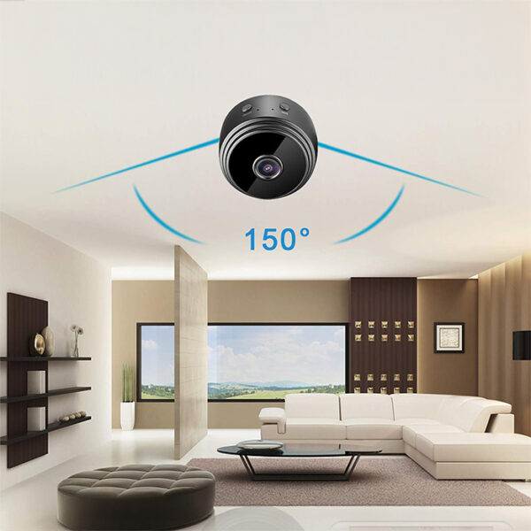 XO CR12 Mini Wi-Fi επαναφορτιζόμενη κάμερα 0.3MP για εσωτερικούς χώρους, με μαγνητική επιφάνεια σε μαύρο χρώμα - Image 5