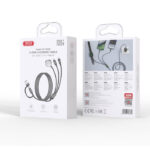 XO CX040 Καλώδιο USB High-Speed A και type-C αρσ. σε Lighnting, USB type-C και μαγνητικό φορτιστή, 1.20m σε μαύρο χρώμα - Image 3