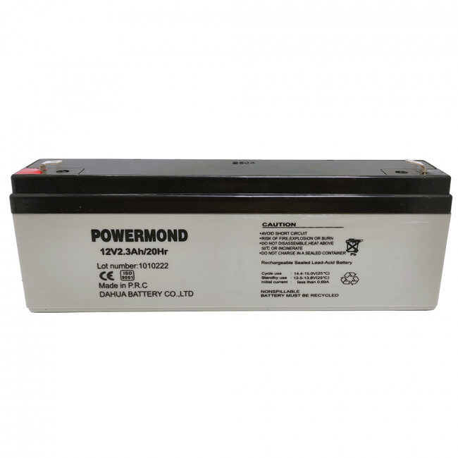 C Μπαταρία 12V/ 2.3AH POWERMOND Επαναφορτιζόμενη Μολύβδου - Image 1
