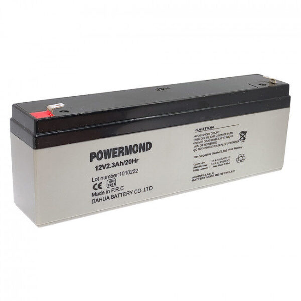 Μπαταρία 12V/ 2.3AH POWERMOND  Επαναφορτιζόμενη Μολύβδου - Image 2