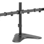 BRATECK Βάση Γραφείου LDT66-T024 για 2 Οθόνες έως 32″ 9kg/οθόνη με βραχίονα MAX VESA 100×100 ΜΕ ΚΛΙΣΗ +45 έως -45 μοιρών