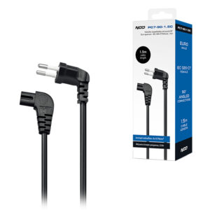 NOD PC7-90-1.5C Καλώδιο τροφοδοσίας υπό γωνία 90° Euro αρσενικό - IEC-320-C7 θηλυκό, 1.5m