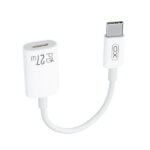 XO NB-R268A Καλώδιο-αντάπτορας USB High-Speed Type-C αρσ. - Lightning θηλ., 0.12m σε λευκό χρώμα
