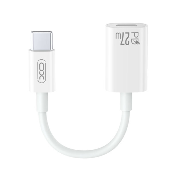 XO NB-R268A Καλώδιο-αντάπτορας USB High-Speed Type-C αρσ. - Lightning θηλ., 0.12m σε λευκό χρώμα - Image 2