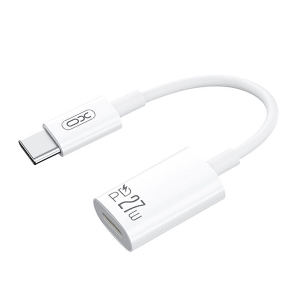XO NB-R268A Καλώδιο-αντάπτορας USB High-Speed Type-C αρσ. - Lightning θηλ., 0.12m σε λευκό χρώμα - Image 3