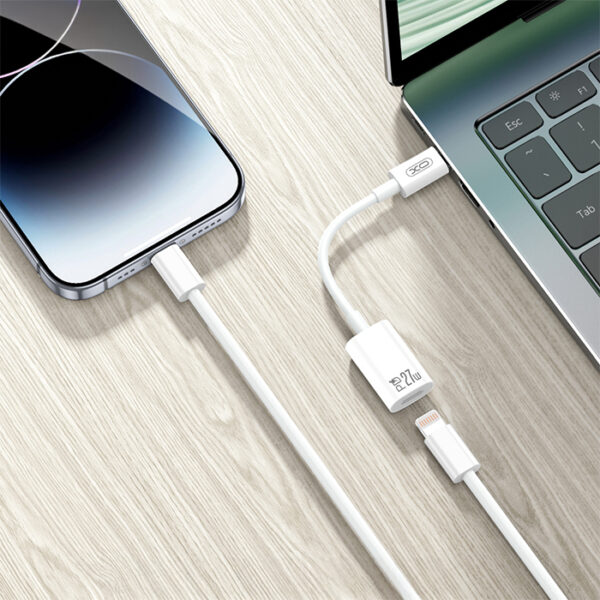 XO NB-R268A Καλώδιο-αντάπτορας USB High-Speed Type-C αρσ. - Lightning θηλ., 0.12m σε λευκό χρώμα - Image 4