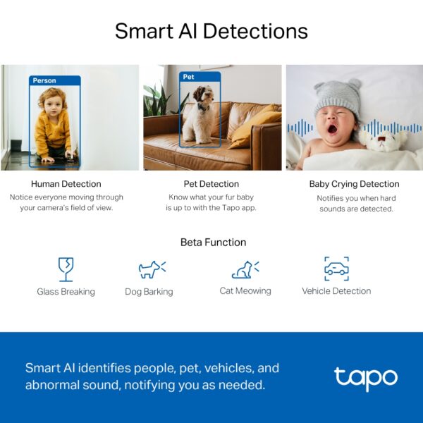 TP-LINK WiFi Camera Tapo C220 Pan Tilt WiFi Camera - Image 5