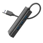 USB Hub Hoco HB42 USB σε 3 x USB 3.0 και RJ45 με Λειτουργία Μεταφοράς Δεδομένων 1000Mbps 0.2m Μαύρο - Image 4