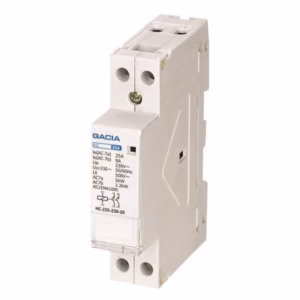 Ρελέ Ράγας Ισχύος 20A Διπολικό 2Χ20Α 2NO 240V AC GACIA