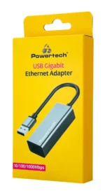 POWERTECH αντάπτορας δικτύου PT-1454, USB, 1000Mbps Ethernet, γκρι - Image 2