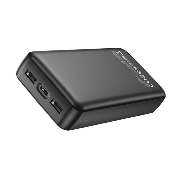 XO PB313 BLACK COLOR Powerbank 20.000 mAh με 3 θύρες USB (2x USB-A, 1x USB-C), σε μαύρο χρώμα - Image 3