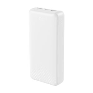 XO PB313 WHITE COLOR Powerbank 20.000 mAh με 3 θύρες USB (2x USB-A, 1x USB-C), σε λευκό χρώμα