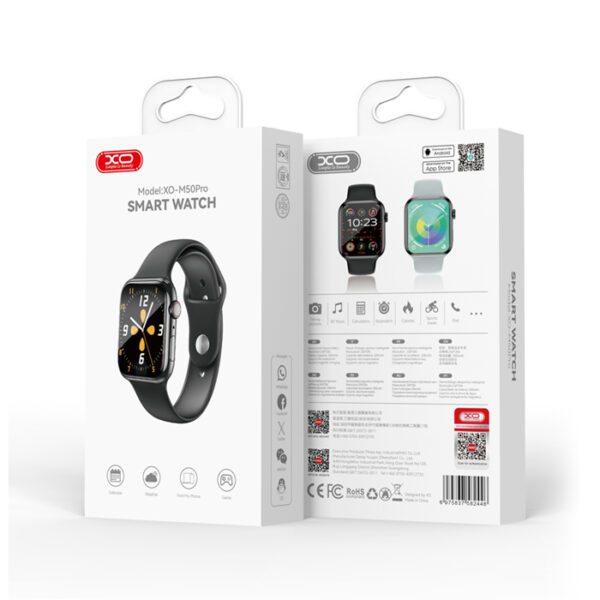 XO M50pro BLACK Smartwatch σε μαύρο χρώμα - Image 3