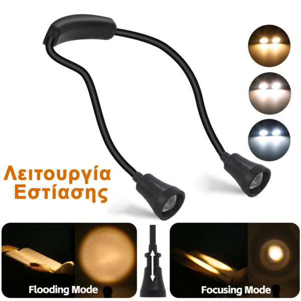 INVICTUS HBL-2527B NECK READING LIGHT ΜΕ ΔΙΠΛΟ ΦΩΣ - Image 4