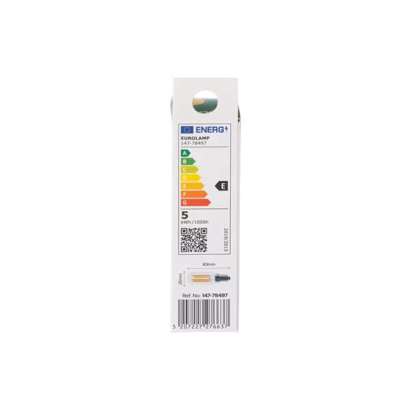 ΛΑΜΠΑ LED FILAMENT ΣΩΛΗΝΩΤΗ T25 4.2W 470LM Ε14 3000K 220-240V - Image 3