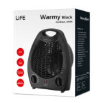 LiFE WARMY BLACK Αερόθερμο, 2000W - Image 3