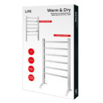 LiFE WARM & DRY Ηλεκτρική πετσετοκρεμάστρα με βαθμό προστασίας ΙΡ22, 100W - Image 7