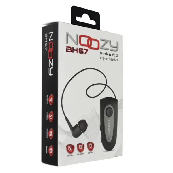 Bluetooth Hands Free Noozy Roller BH67 Bluetooth V.5.3 με Δόνηση Multi Pairing Γκρι - Image 2