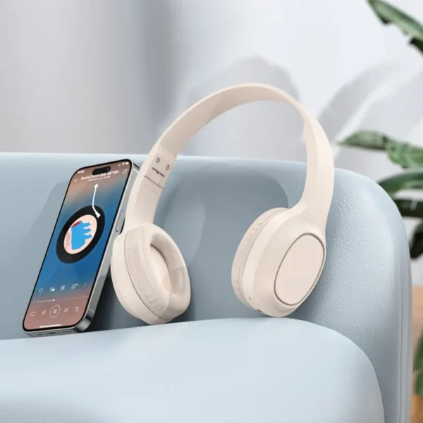 Wireless Ακουστικά Stereo Hoco W46 Charm V5.3 200mAh AUX Λευκά - Image 4