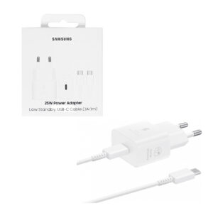 TRAVEL SAMSUNG EP-T2510XWEGEU USB-C 5V 3A/9V 2.77A/20V 2.25A 25W FAST CHARGE+USB DATA USB-C TO USB-C 5A WHITE PACKING OR