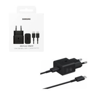 TRAVEL SAMSUNG EP-T2510XBEGEU USB-C 5V 3A/9V 2.77A/20V 2.25A 25W FAST CHARGE+USB DATA USB-C TO USB-C 5A BLACK PACKING OR