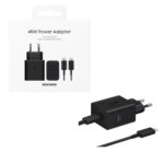 TRAVEL SAMSUNG EP-T4511XBEGEU USB-C 5V 3A/9V 2.77A/20V 2.25A 45W FAST CHARGE+USB DATA USB-C TO USB-C 5A BLACK PACKING OR