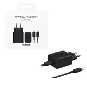 TRAVEL SAMSUNG EP-T4511XBEGEU USB-C 5V 3A/9V 2.77A/20V 2.25A 45W FAST CHARGE+USB DATA USB-C TO USB-C 5A BLACK PACKING OR